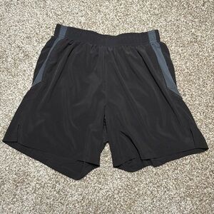 Tsla Men's Black and Gray Running Shorts